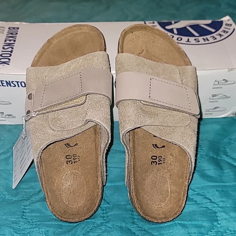 Birkenstock Kyoto Kid's - Taupe - 30 Narrow - New In Box Boys Or‎ Girls US 12